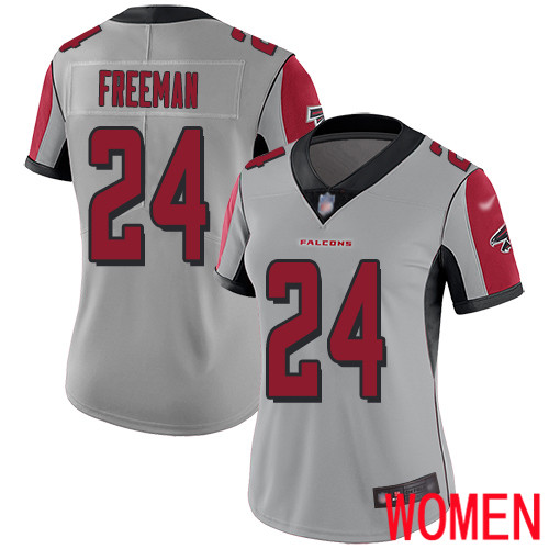 Atlanta Falcons Limited Silver Women Devonta Freeman Jersey NFL Football #24 Inverted Legend->women nfl jersey->Women Jersey